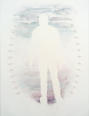Englobé dans l'oeil - 2016 - aquarelle sur papier découpé, 76X57 cm